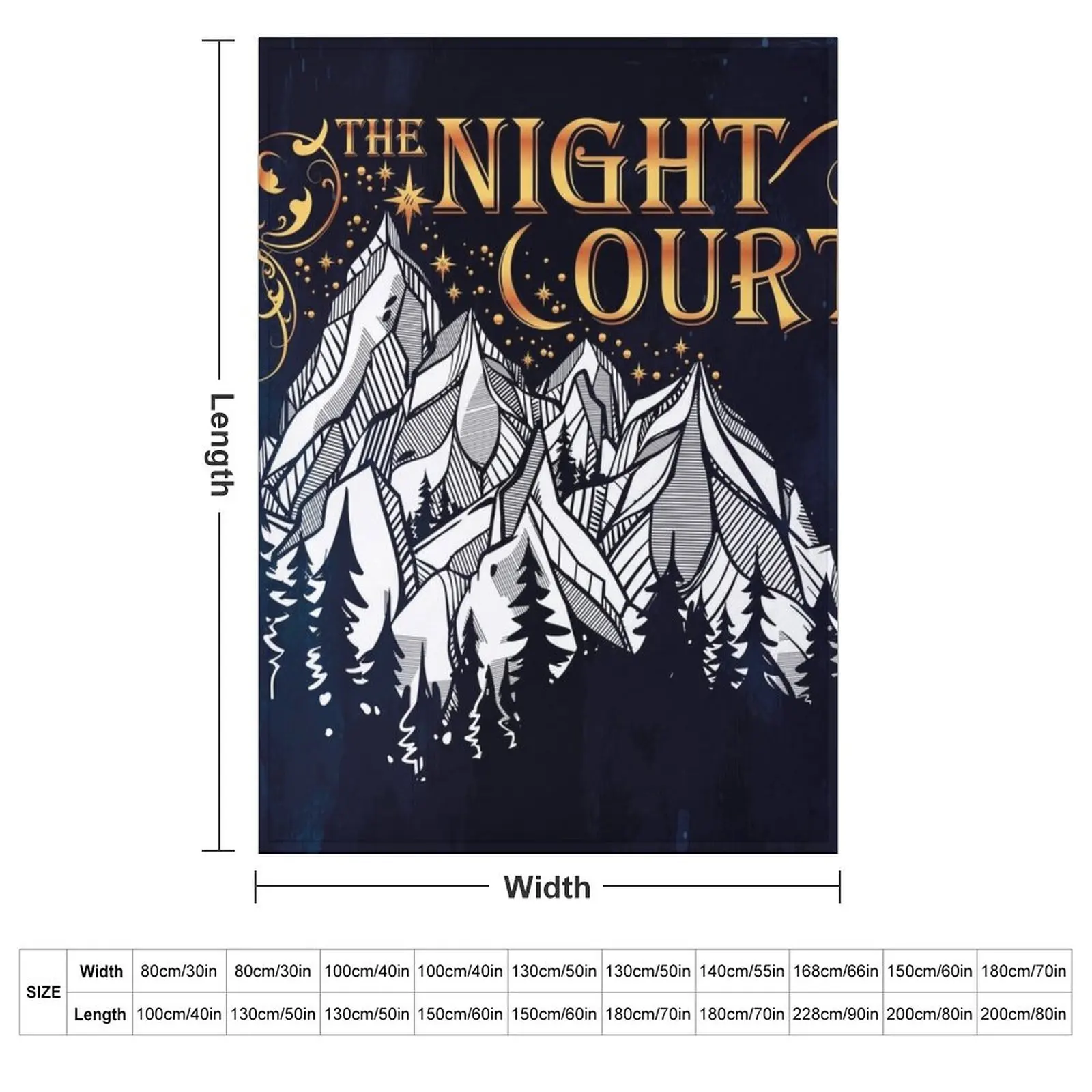 A Court of Wings and Ruin, The Night Court Throw Blanket couch cozy soft plush fuzzy picnic outdoor blanket