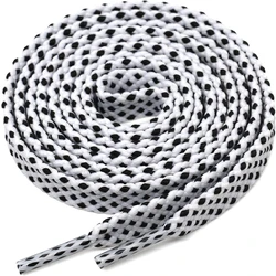 Cordones huecos de doble capa para zapatos, cordones planos de doble color para zapatillas blancas y negras, 2 piezas, 100/120/140CM