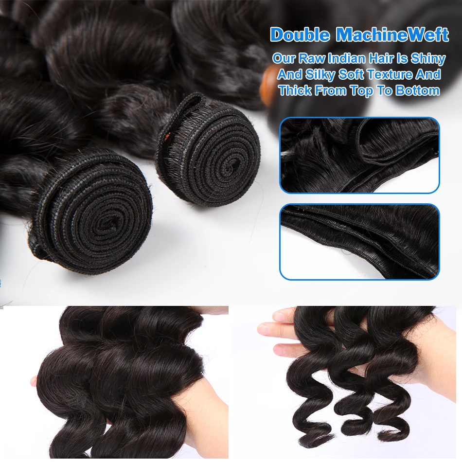 Curl บราซิลหลวม Wave Human Hair Extension 2 3 4 Bundles 100% Remy ผู้หญิงผมรวมกลุ่มธรรมชาติสีผมดิบ