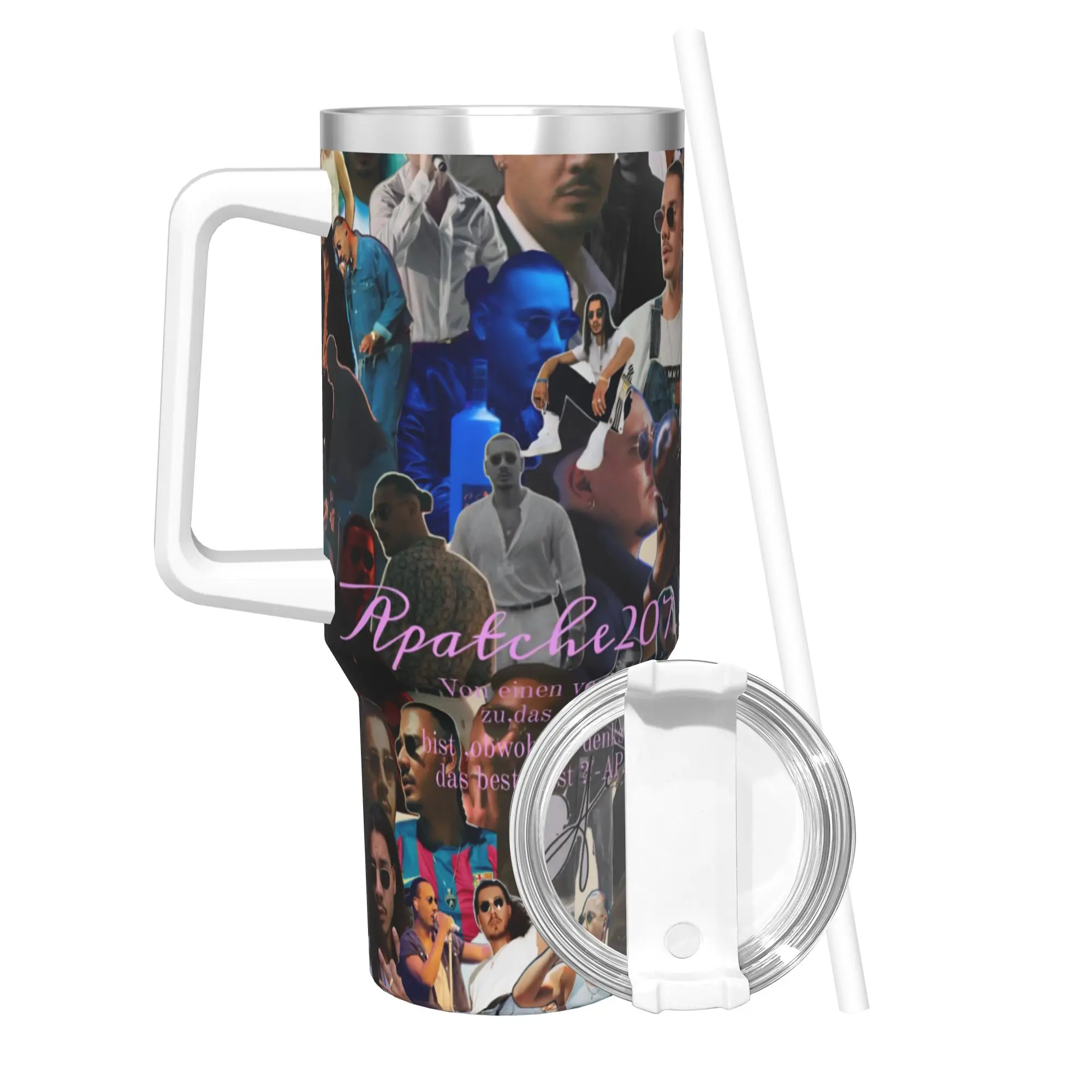 Apache207 Rapper 40oz Tumbler Stainless Steel Double Wall Vacuum Insulated  Cup With Straw