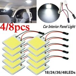 4 STUKS Auto-interieur Accessoires 18/24/48 SMD T10 4 W 12 V COB Auto-interieur Panel LED Verlichting Lamp Auto Lichtkoepel Auto Paneel