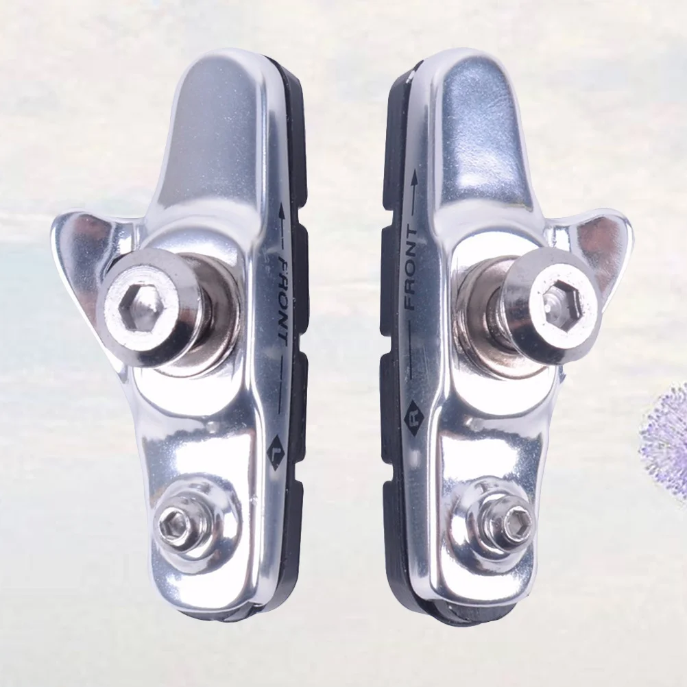 

1 Pair Brake Pads Set For Road Mountain Bike C-Brake Aluminum Alloy Frame Sand-Guide Grooves Wear-Resistant Rubber Durable