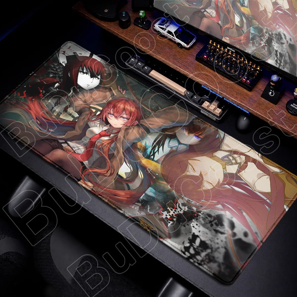 Large E-sport Gaming Mouse Pad HD Printing Anime Steins Gate Okabe Rintaro Keyboard Mat Office Cabinet Rug PC Rubber Accessories