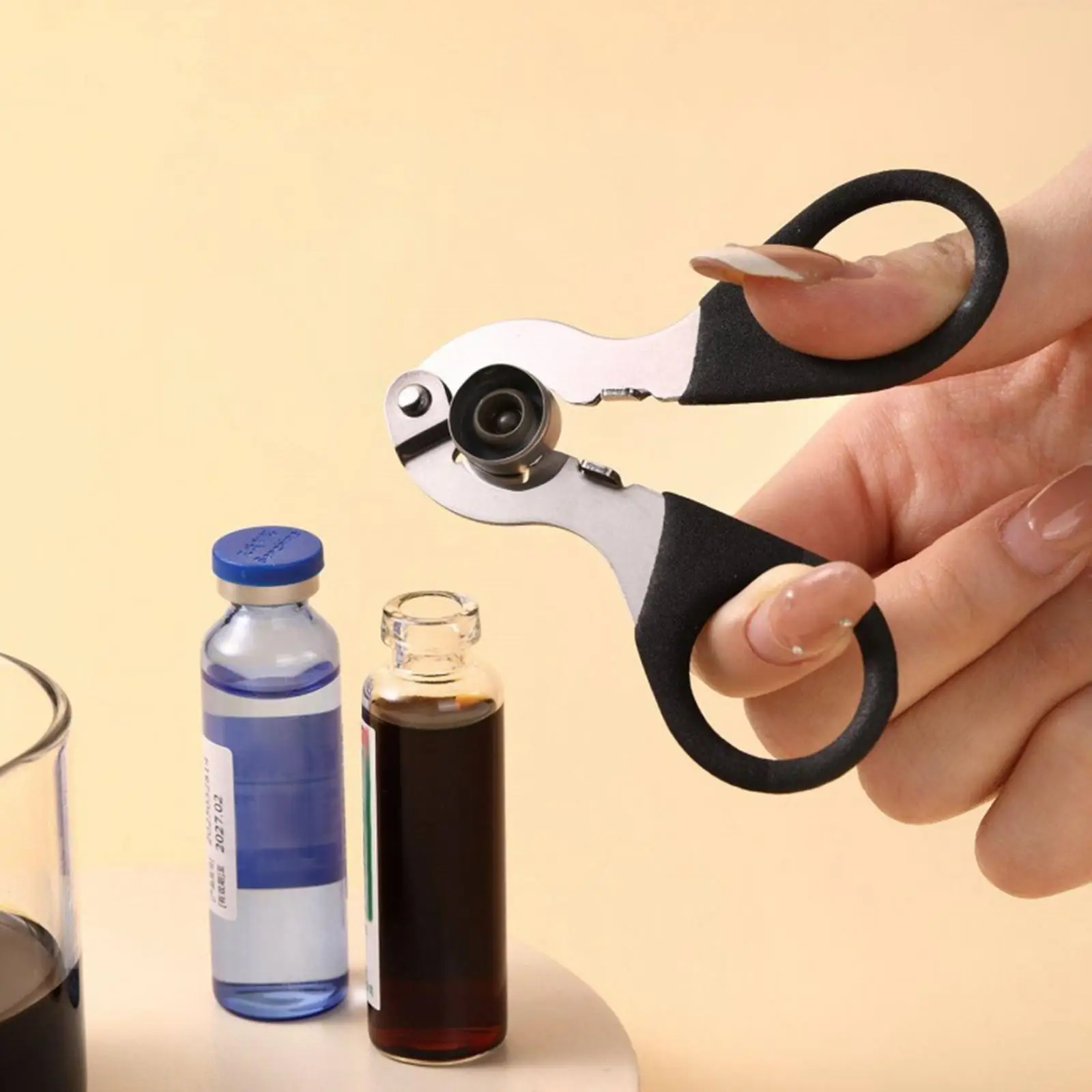 Multifunction Manual Bottle Opener Ergonomic Cap Lifter Stainless Steel Tool for Open Bottles at Home