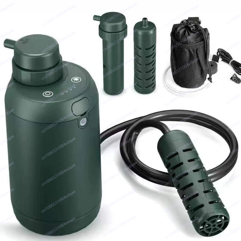 Outdoor emergency water purifier 5-stage ultrafiltration filter, field survival hiking water filter