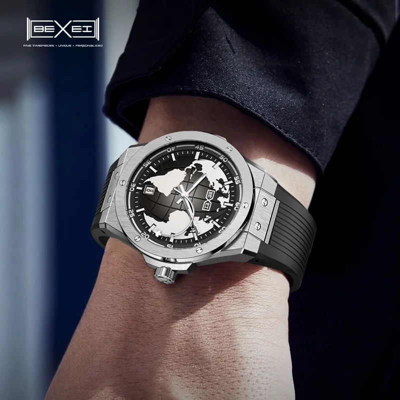 

BEXEI 2025 Automatic movement watches for men synthetic sapphire mirror Luminous waterproof Aviation Themed Mechanical Watches