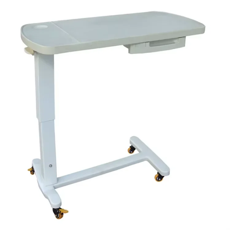 طاولة طبية متحركة فوق السرير مع درج، رعاية منزلية لتناول الطعام لمعدات العناية بالرؤية الربيعية بالغاز لكبار السن #3