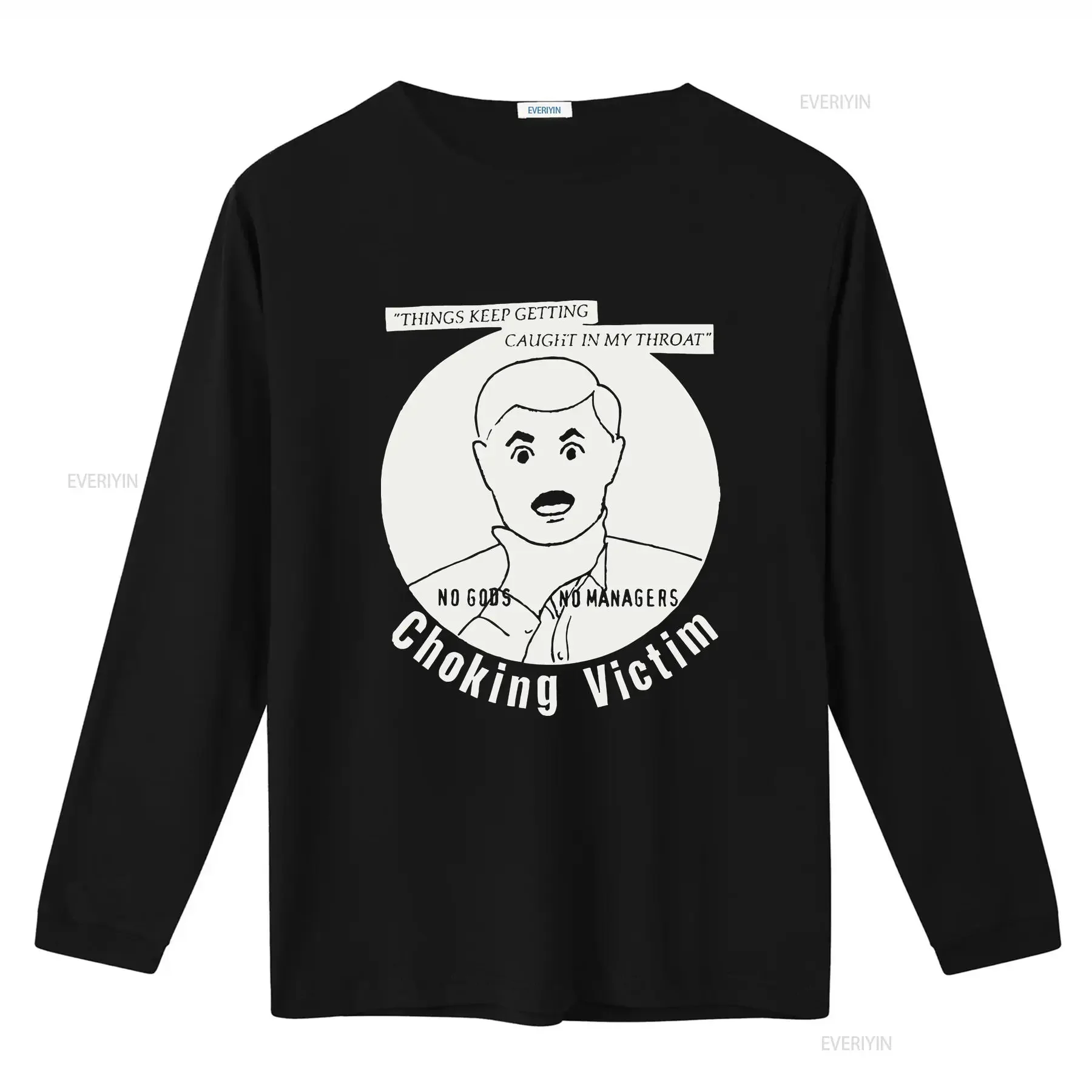 تي شيرت رجالي Choking Victim Cat in my throad تي شيرت متوسط أسود عتيق مغسول للارتداء اليومي ورسومات متعددة الاستخدامات