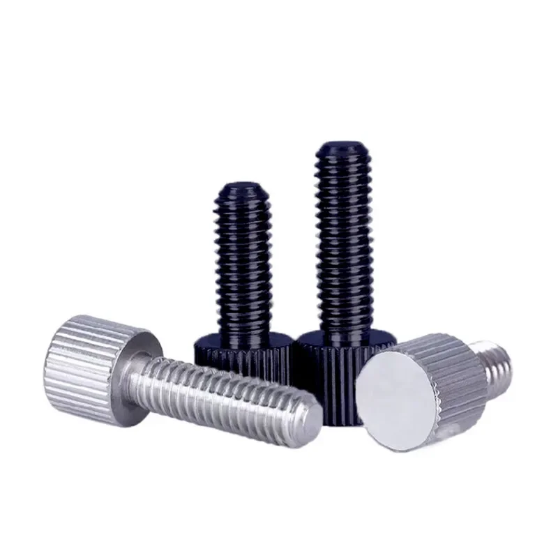 5pcs-10pcs M2 M2.5 M3 M4 M5 M6 black steel / Stainless steel Thumb Screws Small Knurled Head Manual Adjustment Screws