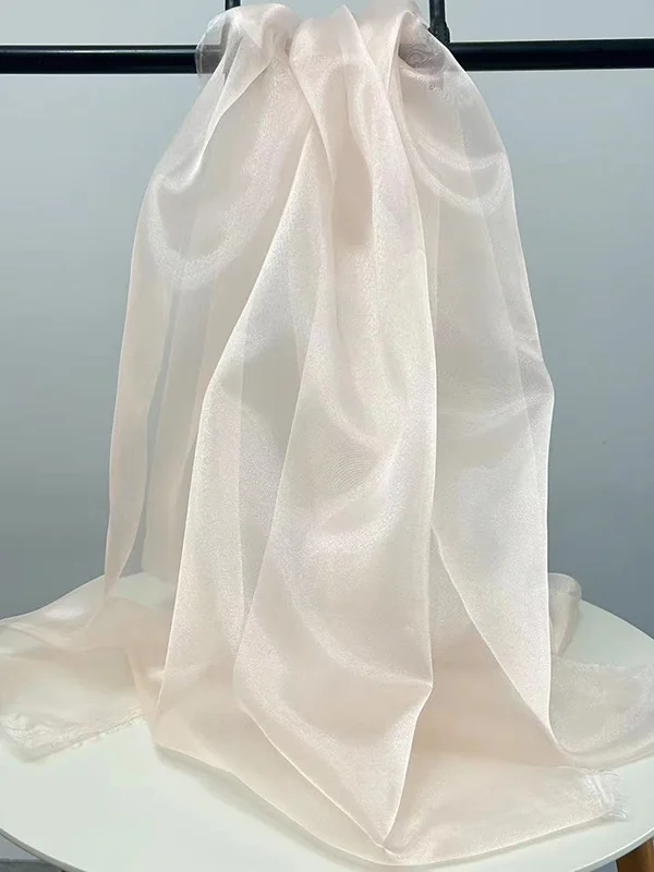 Hilo de cristal brillante perla brillante, precio de un metro, tela de organza, hilo duro, hilo de estilo de alta gama, tela para ropa de boda