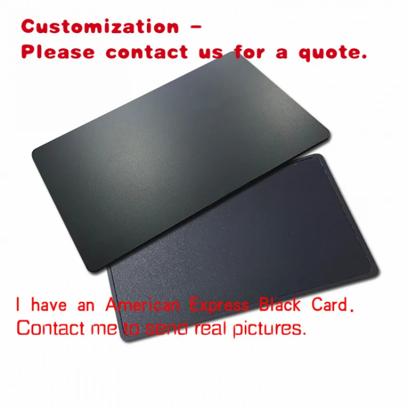 

custom.Custom Hot Sale Hybrid Printable NFC Metal and PVC Black RFID Metal Business Card With NFC Chip