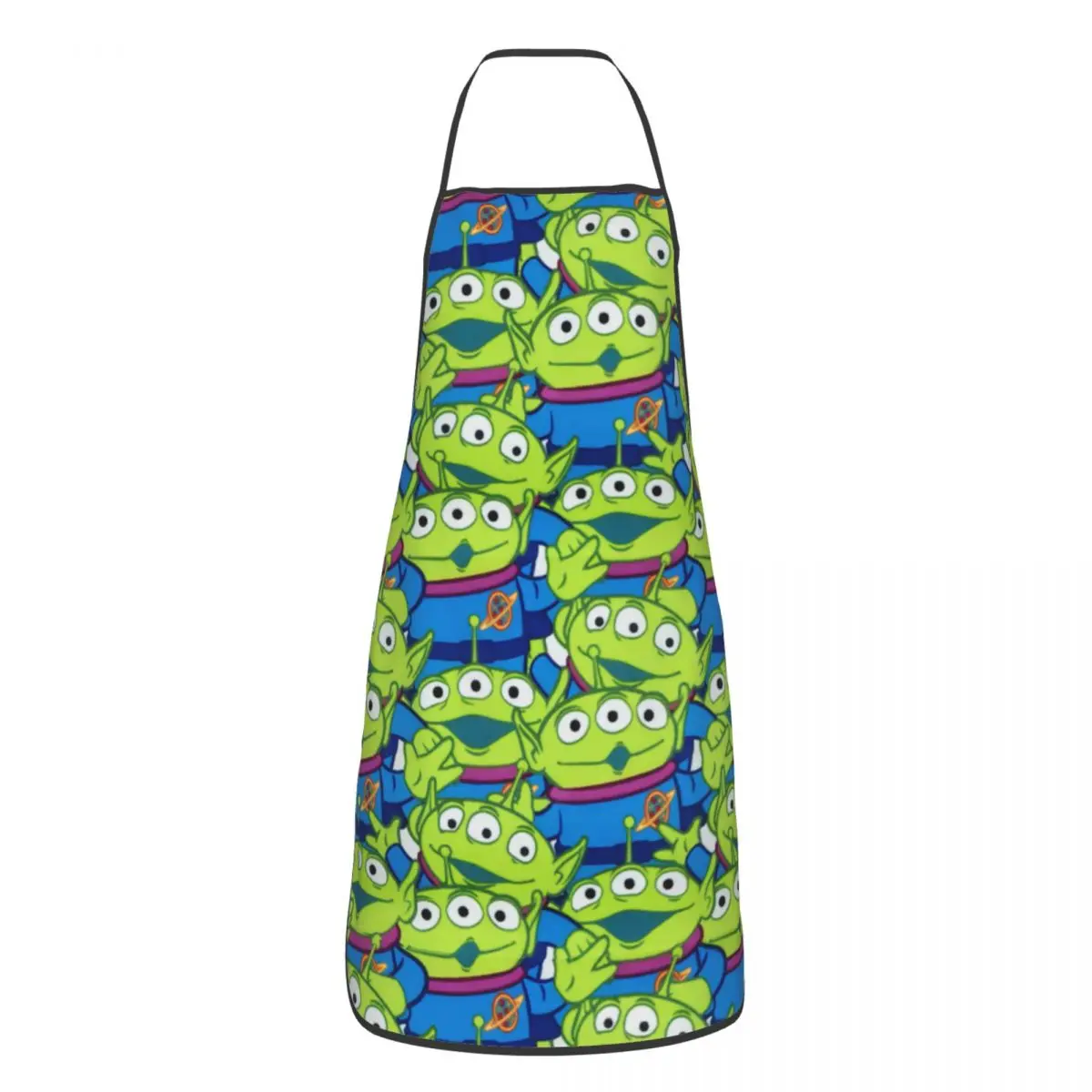 Custom Unisex Toy Story Alien Collage Kitchen Chef Cooking Baking Apron Women Men Animated Tablier Cuisine for Painting