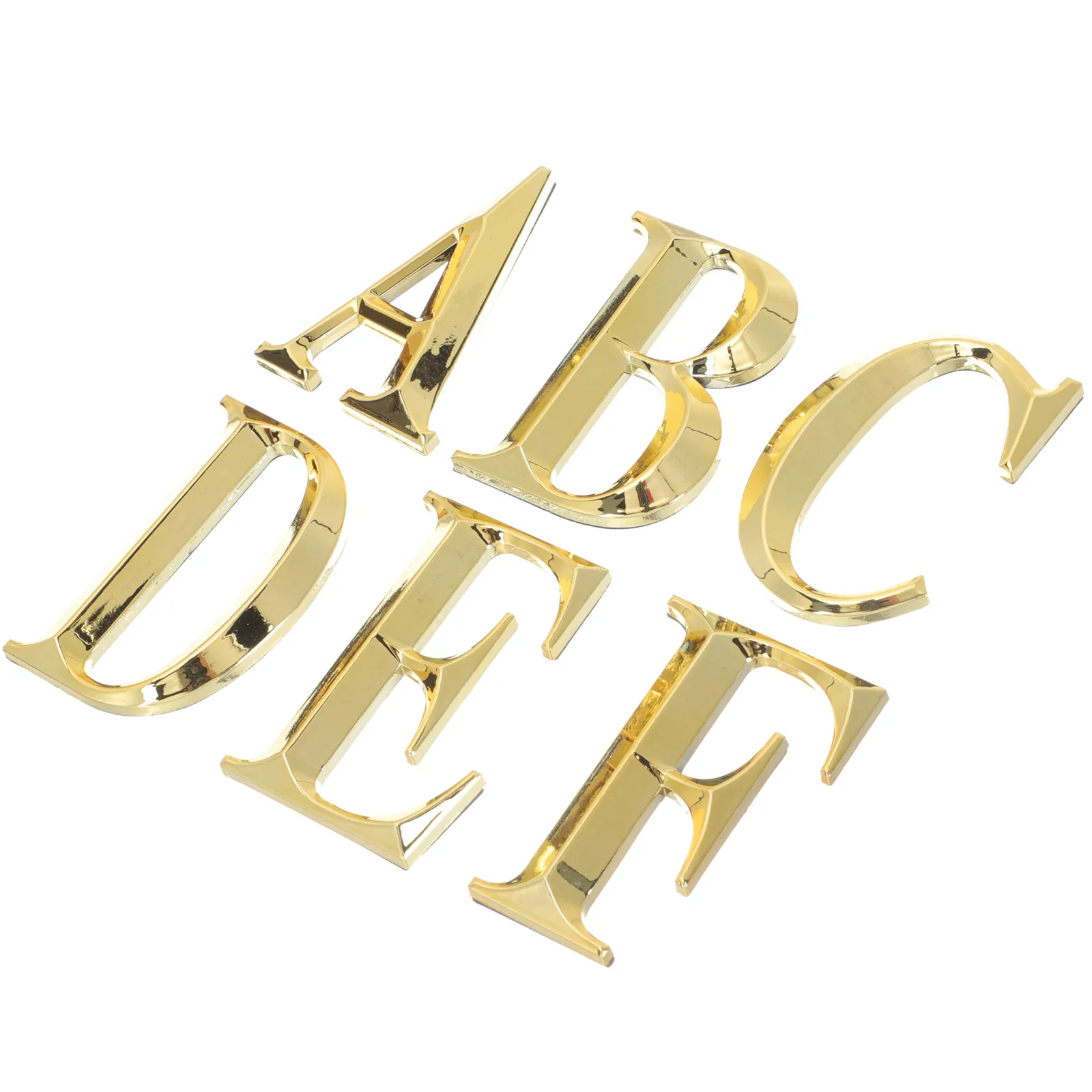 

6 Pcs 7cm Alphabet Door Plates Resin ABS Waterproof Self Adhesive Home Hotel Letters Stickers Address Numbers A F Mailbox Signs