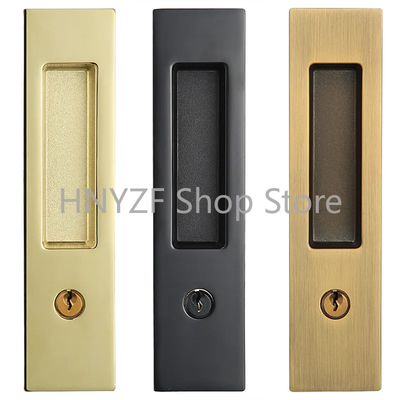 

Sliding Door Special Lock Embedded Black Light Luxury Bathroom Flush Pull Buckle Invisible Hook Lock Kitchen Sliding Door Lock