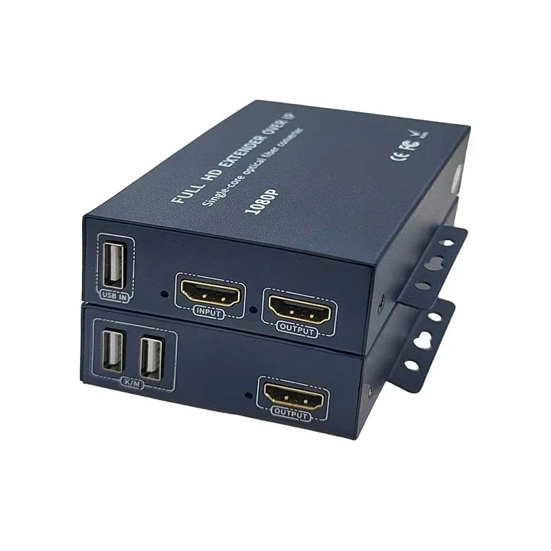 High-resolution video 20km extender cascaded audio supports IP uplink USB (keyboard and mouse) expansion