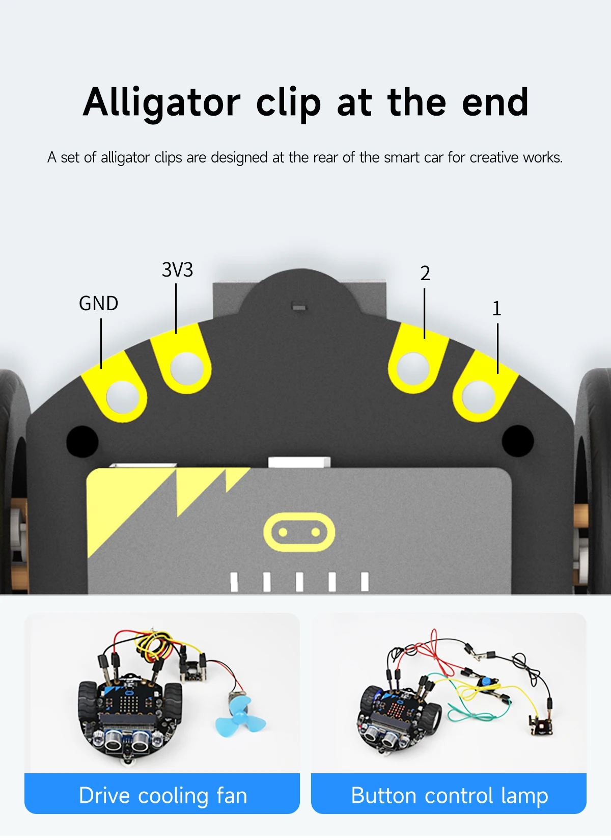 Yahboom Smart Robot Car Kit for BBC Micro:bit STEM Science Kits Coding Robots Microbit Car Handle Support MakeCode Programming
