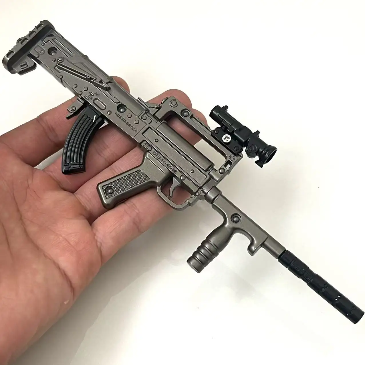 Alloy mini 20cm qbz95 rifle model SCAR rifle model toy gun toy home decoration crafts CS adult tactical collection boy gift
