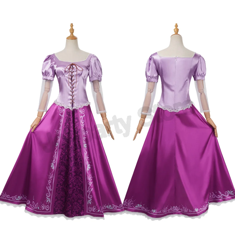 Costume de Cosplay princesse raiponce pour filles et femmes, jupe fantaisie, Halloween, carnaval, fête, rôle, tenue de dessin animé