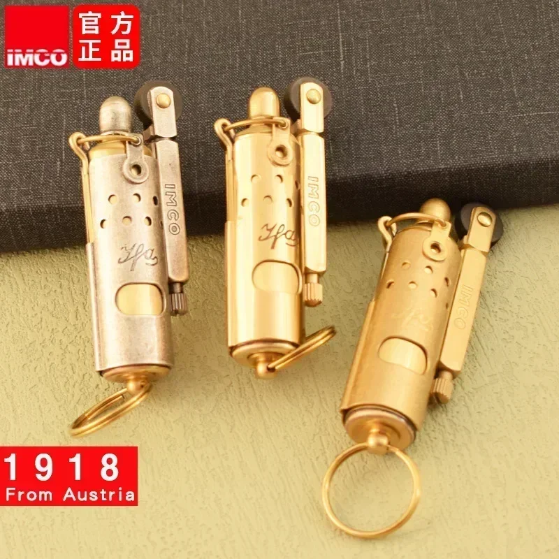 IMCO 5700 Pure Copper Trench Rod Keroseine Lighter Personalized Retro Limited Edition Outdoor Windproof Lighters Smoking Gadgets