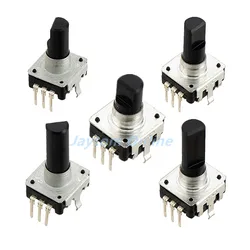 EC12 Codificador Rotativo de 360 Graus, Codificador de Áudio, 3Pin, 5Pin, 24 Posições, Botão, Punho Interruptor, 12mm, 14mm, 15mm, 20mm, 1Pc