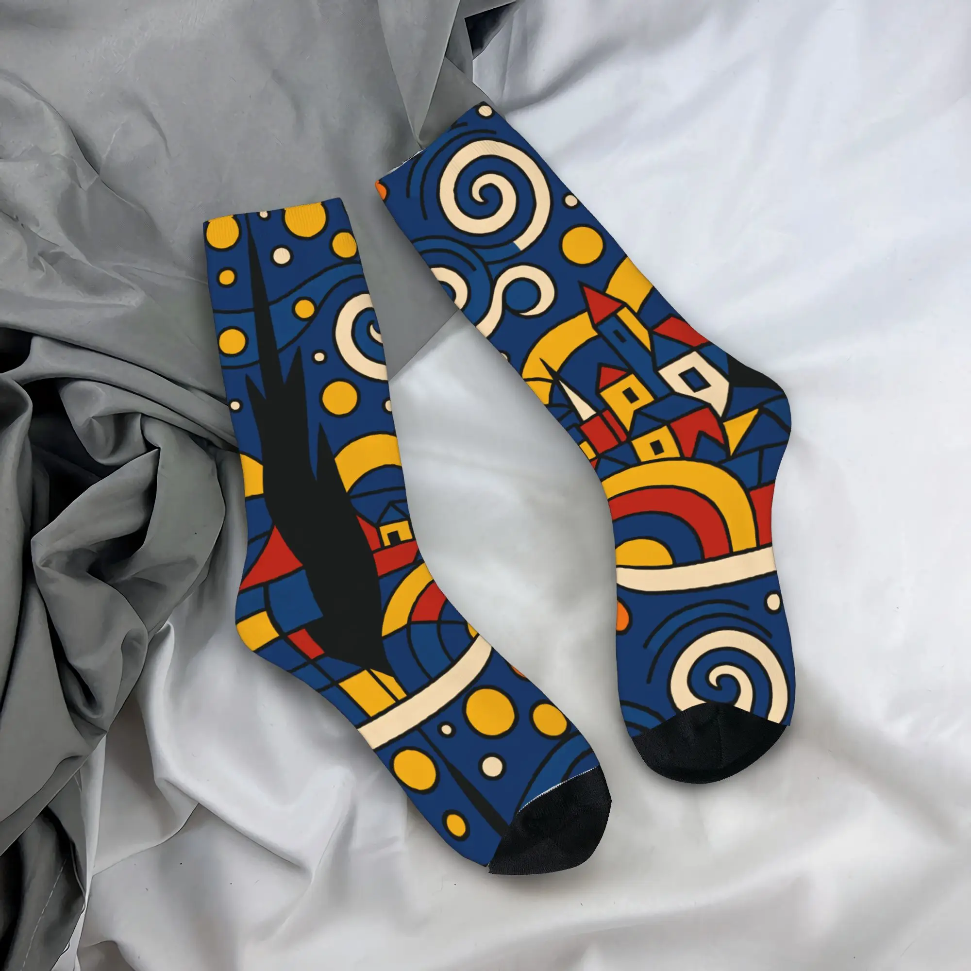 

Pablo Picasso Art Balaclava Stockings Printed Leisure Socks Autumn Anti Bacterial Socks Men Cycling Comfortable Socks