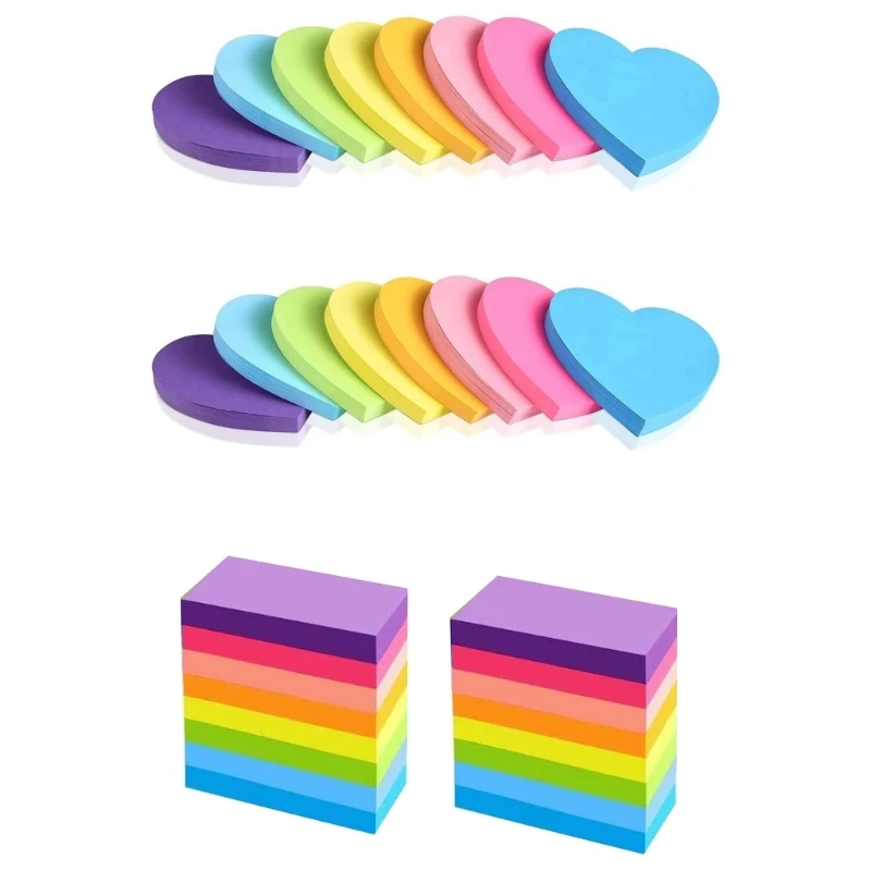 Rectangular Note Paper Heart Shaped Note Paper for Fridges Computer Notebook Dropship