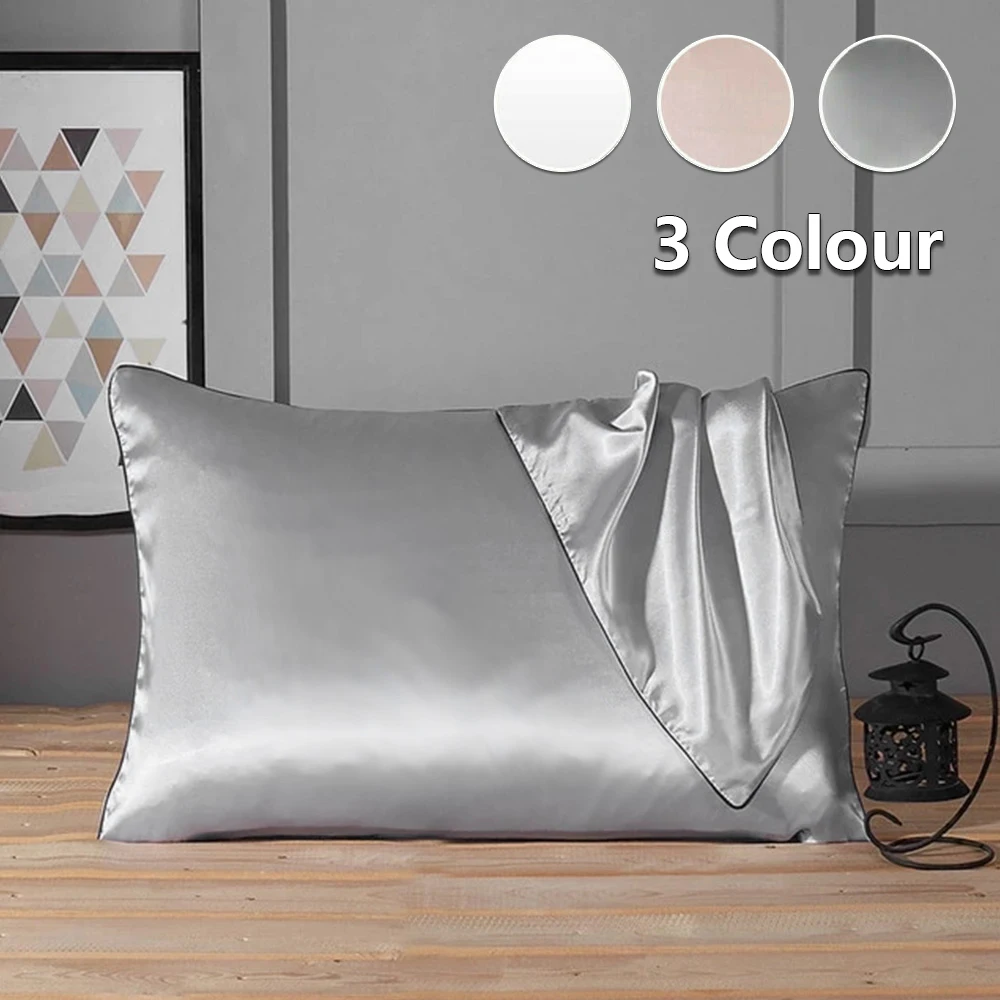 100% Natural Mulberry Silk Pillow Case Real Silk Protect Hair Skin Pillowcase  Bedding Pillow Cases Cover Free Shipping