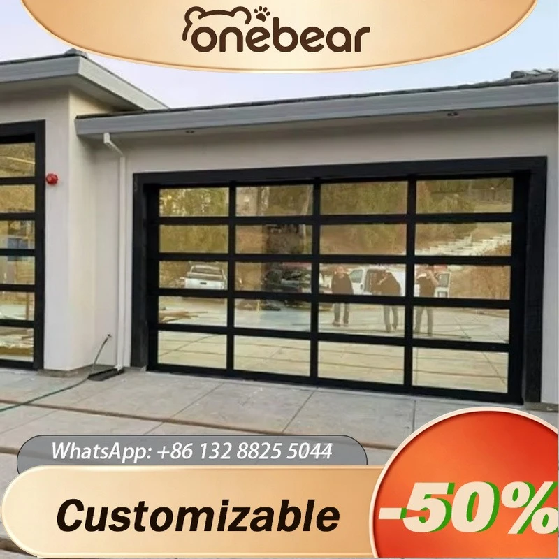 Any Size Custom Stylish Decorative Glass Garage Door Matches Various Home Styles Reasonable Structure Easy For Modification