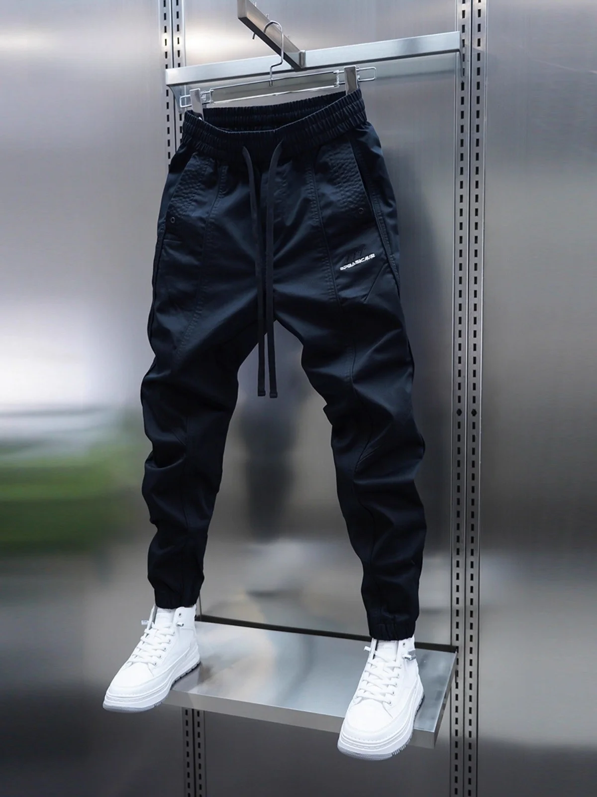 

Мужские повседневные брюки премиум-класса с эластичным поясом, карго, весна-осень-зима, универсальные, свободного кроя, для города и работы