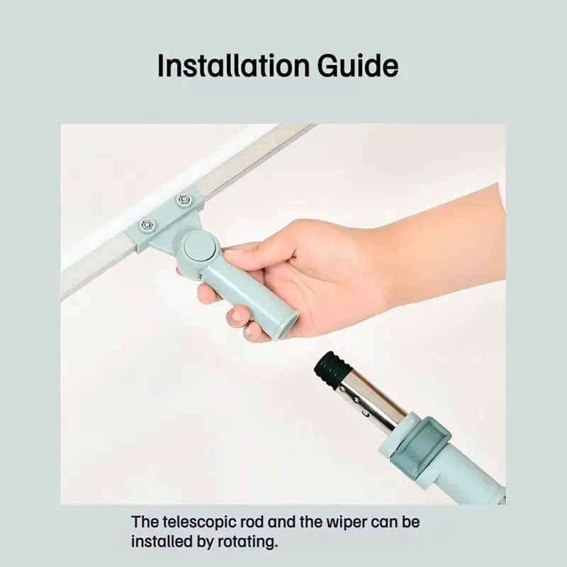 Silicone Broom Kitchen Broom with Telescopic Handle Household Cleaning Tool for Floor Bathroom Kitchen Shower Tile Pet Hair