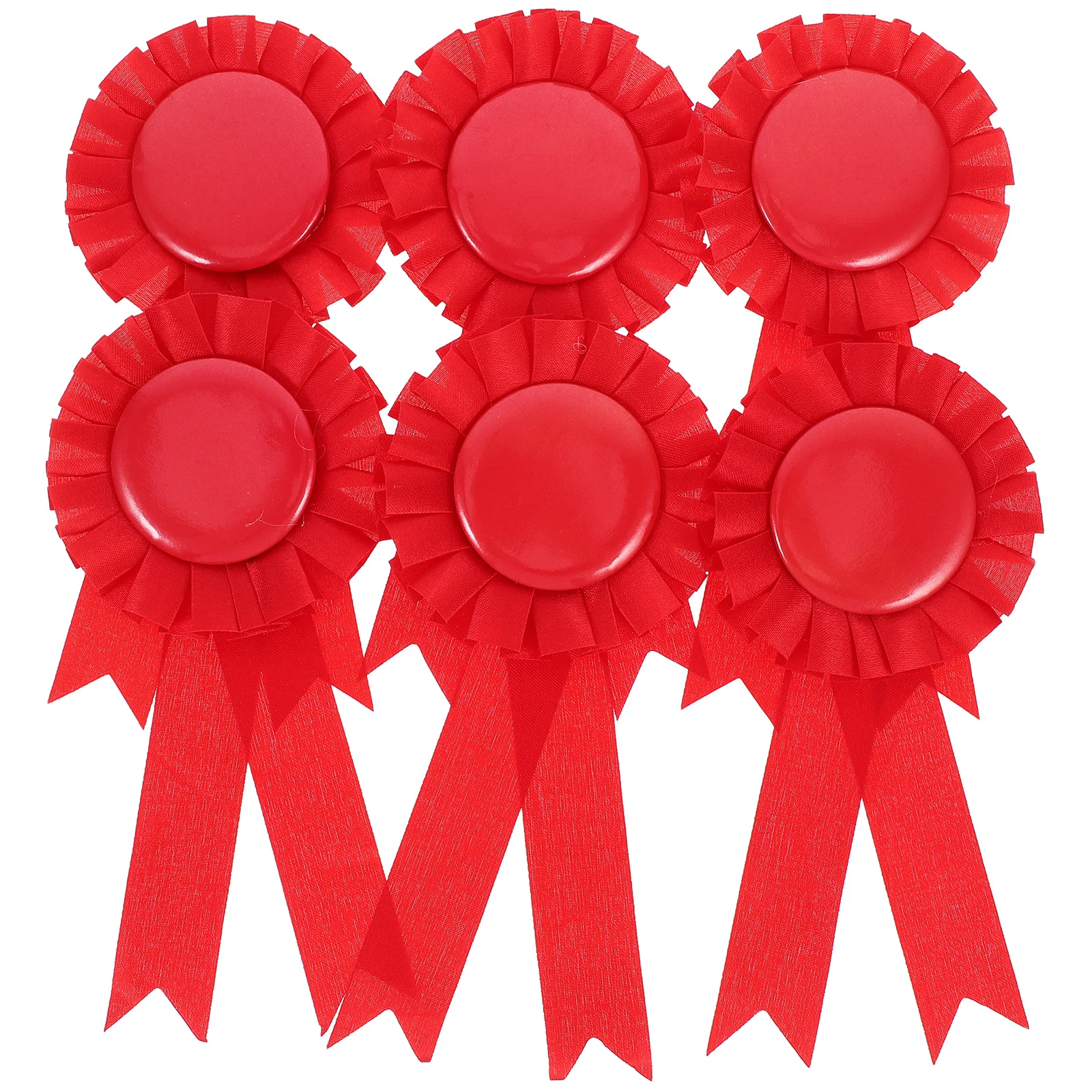 

6Pcs Decorative Graduation Badge Lapel Pins Tinplate Ribbon Brooches for Weddings Bridesmaids Birthday Party Accessories