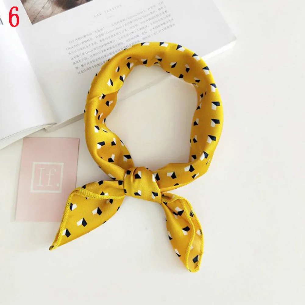 Small Square Silk Scarf Women Satin Neck Scarves Female Foulard Shawl Wrap Hijab Bandana Polka Dot Print Headscarf Neckerchief