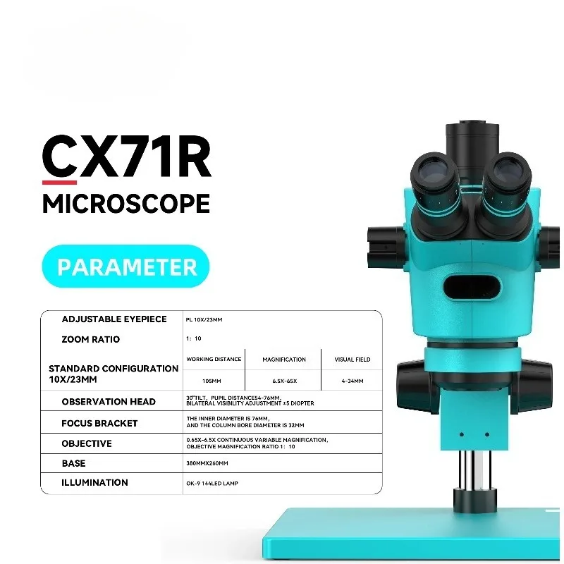 RF4-CX71R-4KC1PRO Trinocular Stereo Microscope with 30° Tilt Angle for Cervical Spine Protection High Definition Optical Zoom