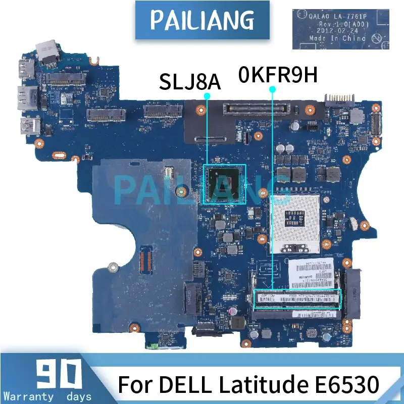 

For DELL Latitude E6530 Laptop Motherboard 0KFR9H LA-7761P SLJ8A DDR3 Notebook Mainboard