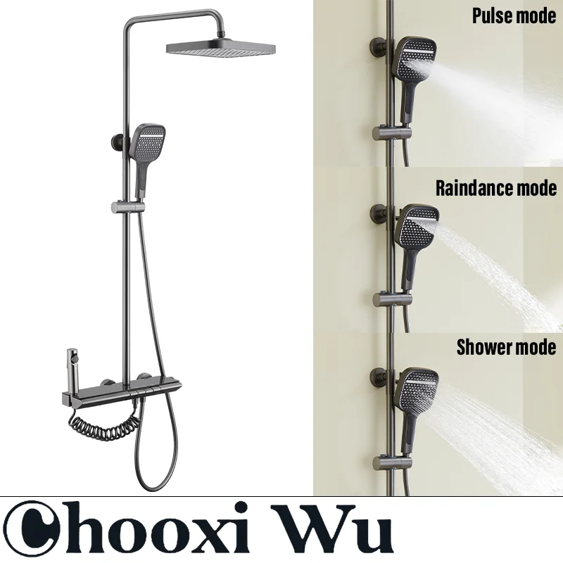 CHOOXIWU-Four-function bathroom shower set, multi-function handheld shower, all-copper valve core