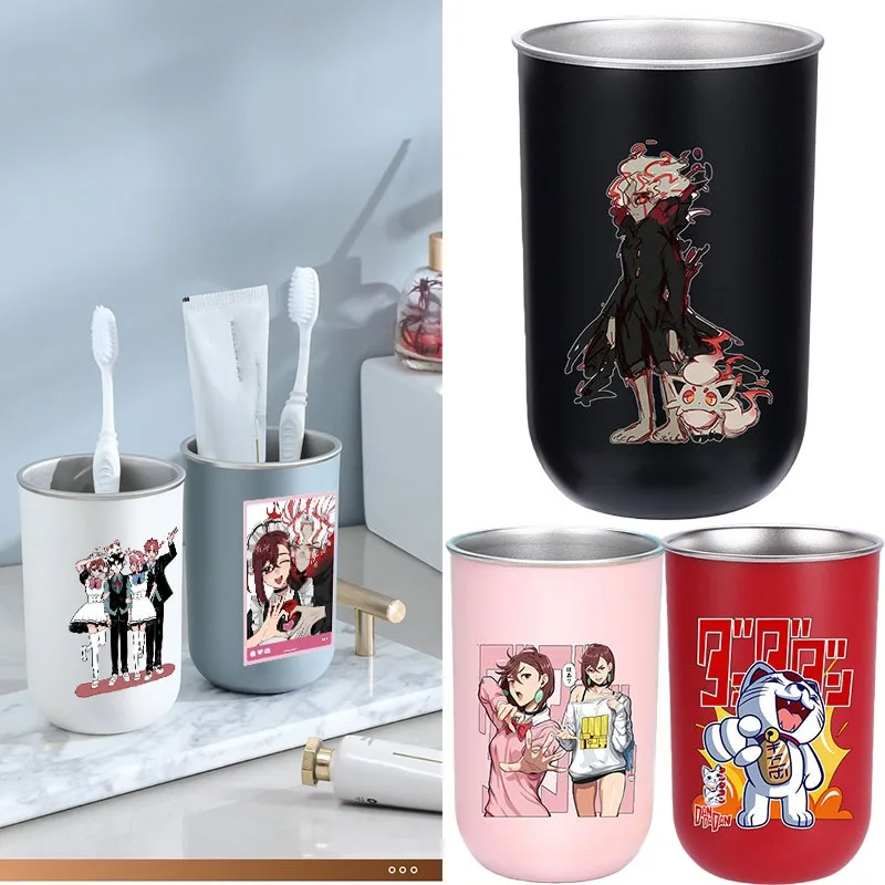 

300ML Dandadan‌ 304 Stainless Steel Mouthwash Cup Tooth Brushing Cup Multifunction Travel Household Water Cups Large Capacity