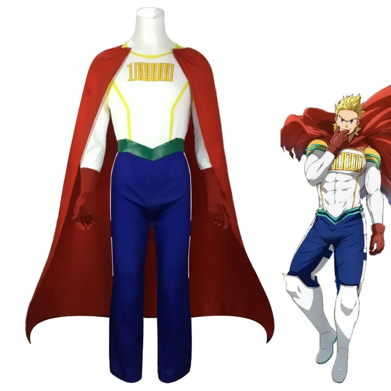 My Hero Academia Million Cosplay Costume My Boku No Hero Academia Men Halloween Carnival Party Jumpsuit + Cloak Outfits