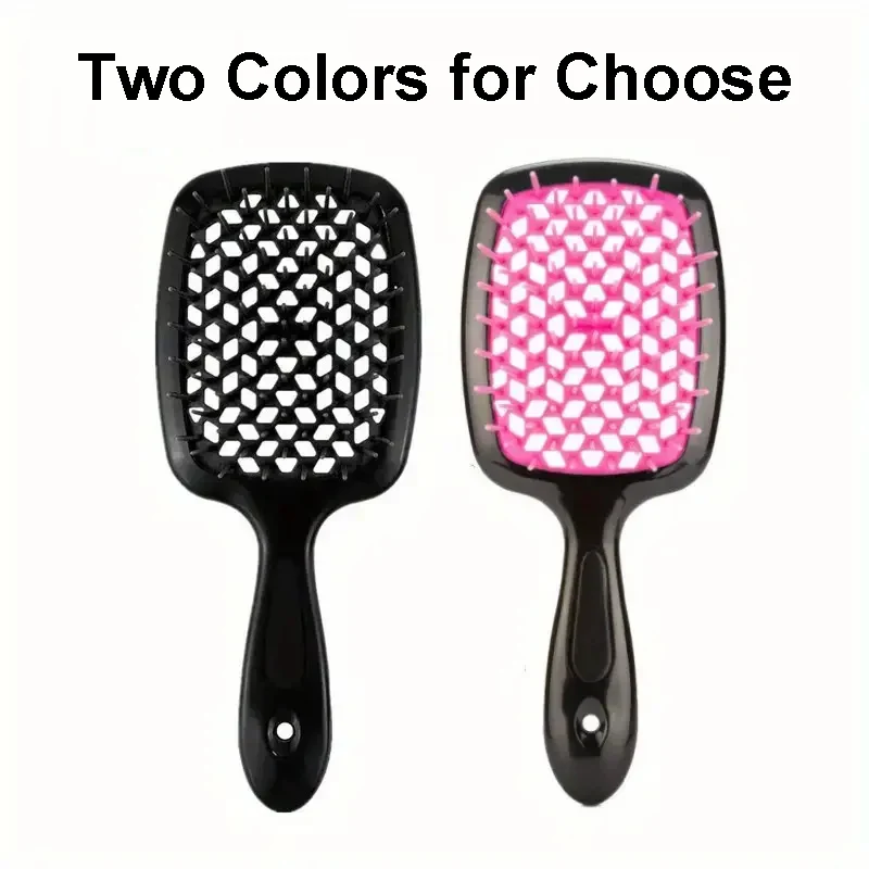 Brosses à coussin d'air pour cheveux bouclés, peigne de massage à LED plus riche, support évidé antistatique, outils de coiffure pour salon