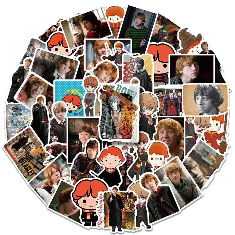 50Pcs Harried Potter Stickers Anime Sticker impermeabile per telefono Laptop Scrapbook valigia adesivi giocattolo per bambini regalo per feste