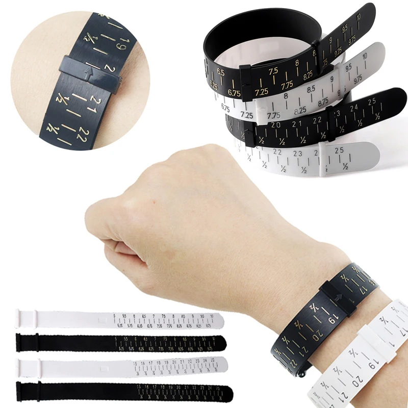 

ABS Plastic Bracelet Bangle Gauge Sizer 5 to 10inch Jewelry Measure Wrist Size Tool 15 to 25cm Jewellery Bracelet Making Tools