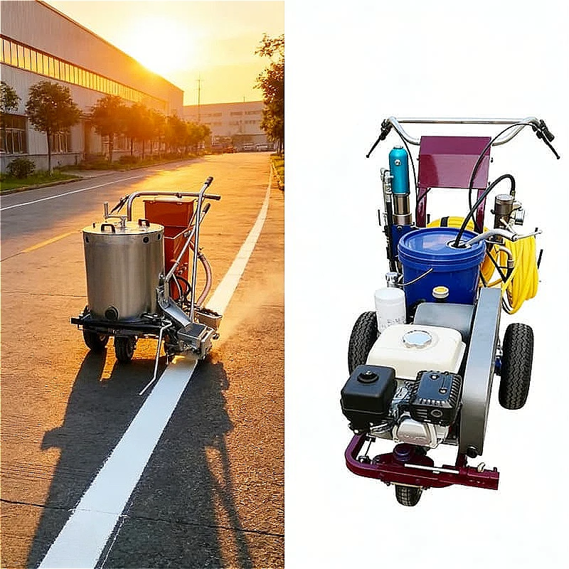 

New Road Marking Machine Solvent Based Paint Drying Fast Traffic Lane Marking Durable Design Highway Lane Marking Customized