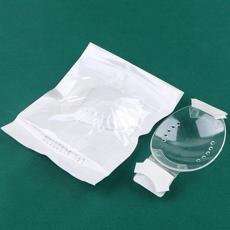 

ChiJiaoDr пористая медицинская защитная маска для глаз из ПВХ прозрачная дышащая маска для лица с одним глазом эллиптическая самоклеящаяся маска для глаз