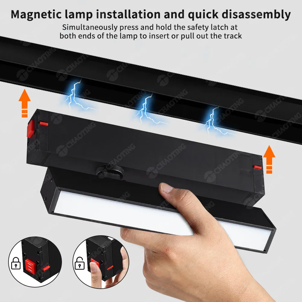 Tuya Wifi 9W 18W Smart Fold COB Floodlighting Surface Recessed Commercial Rail System Led Collapsible Magnetic Track Flood Light