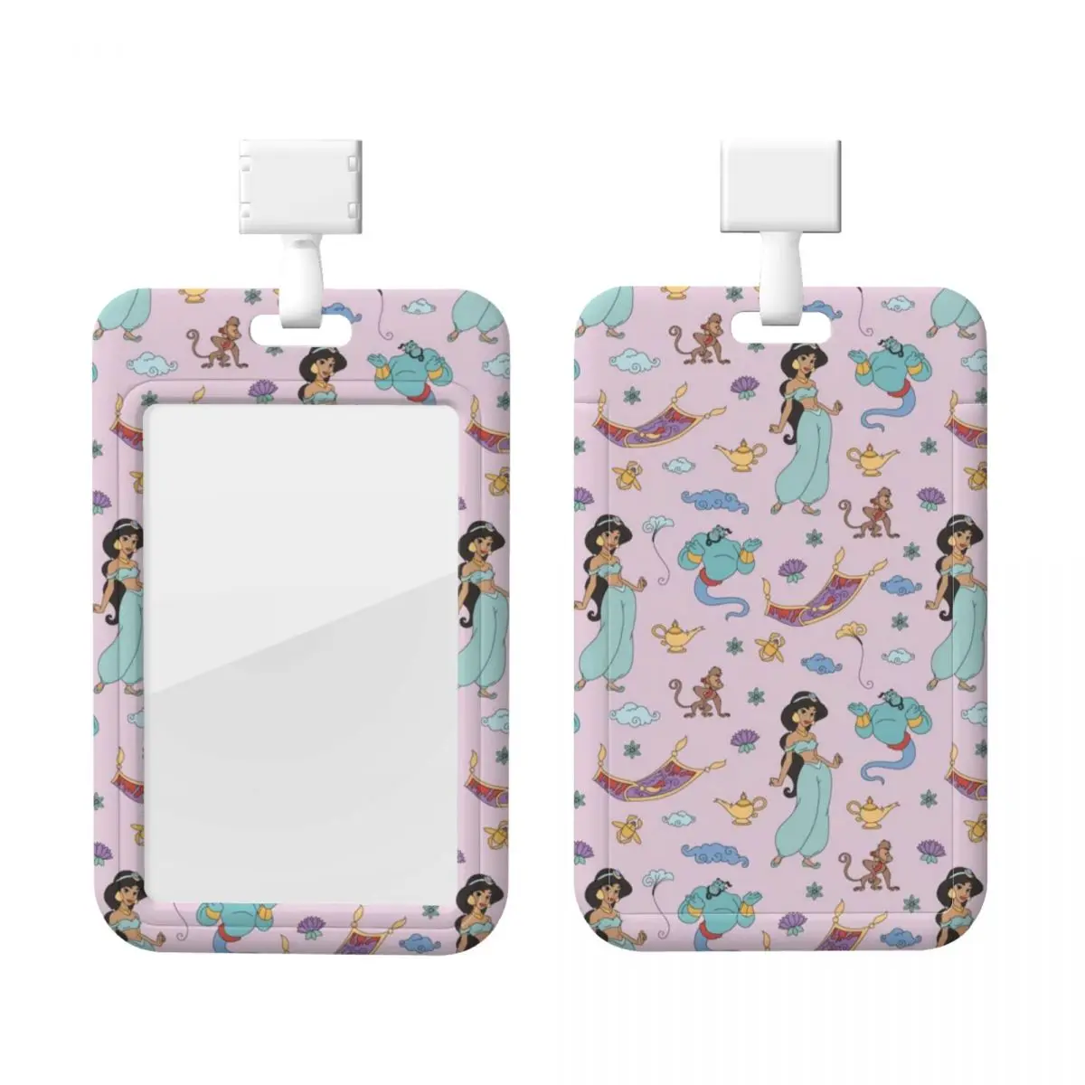 

Custom Jasmine Card Badge Holder For Office Card Holder Unisex Aladdin Neck Lanyard Credit Card Holders Neck Strap