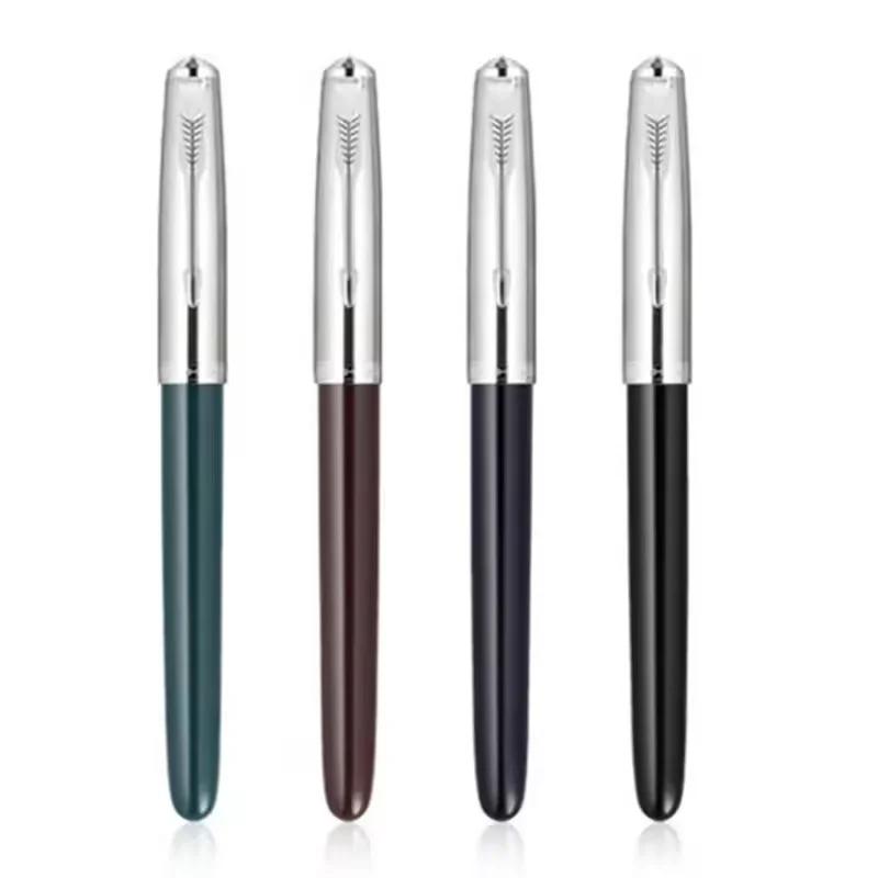 

JINHAO 86 0.5mm Resin Fountain Pen - Classic Design, Silver Cap with Clip, Must-Have Student Office School Stationery New