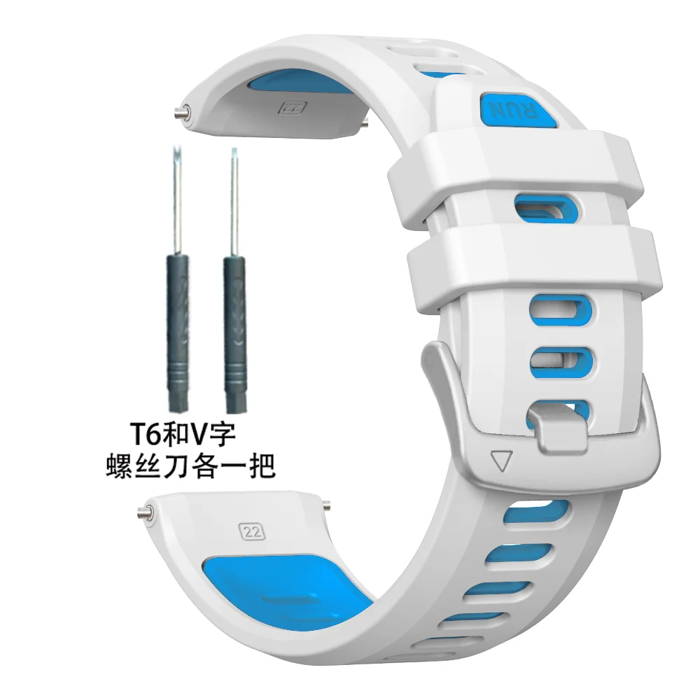 1:1 نغمتين ساعات سيليكون الفرقة ل Garmin Forerunner 970 965 955 945 QuickFit 22 مللي متر Garmin Descent G1 سيليكون حزام سوار