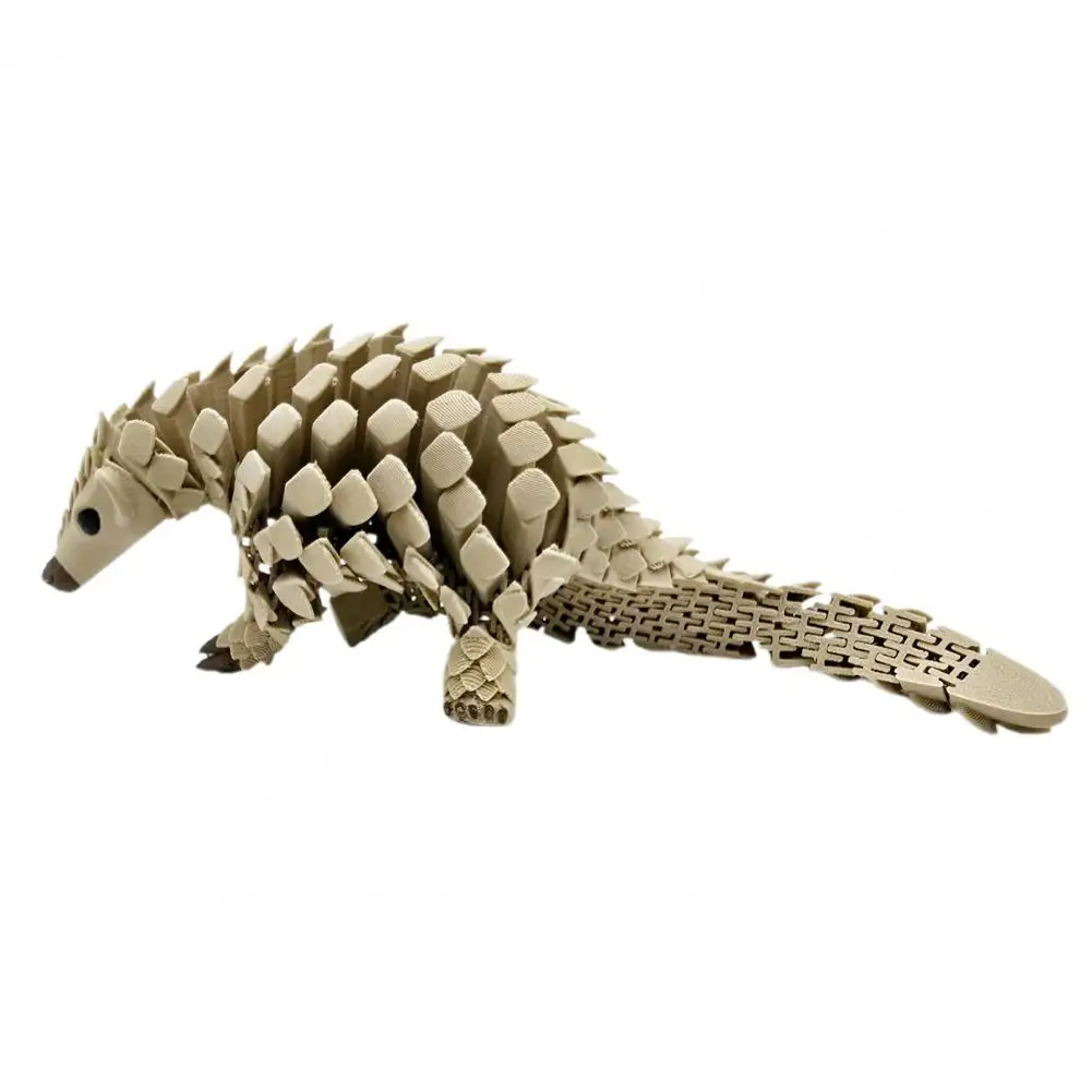 14cm Pangolins Ornament 3D Printed Miniature Exquisite PLA Material Intricate Pangolin Sculpture Stress Relief Articulated Toy