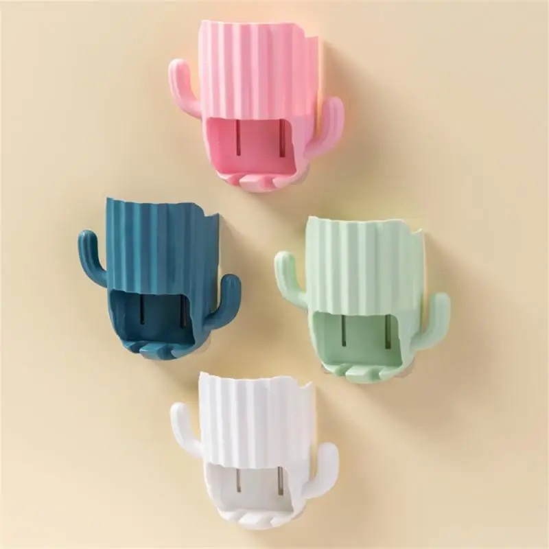 No Drilling Trendy Design Sturdy Suction Cup Holder Toothbrush Holder Easy Installation Decorative Cactus Decor Cactus Design