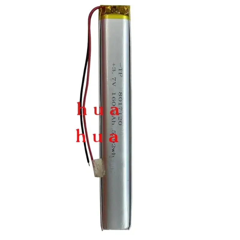 8017120 3.7V 1600mAh Rechargeable Lithium Polymer Battery 7817120 for Point Reading Pen Long Strip LED Light Bluetooth Keyboard