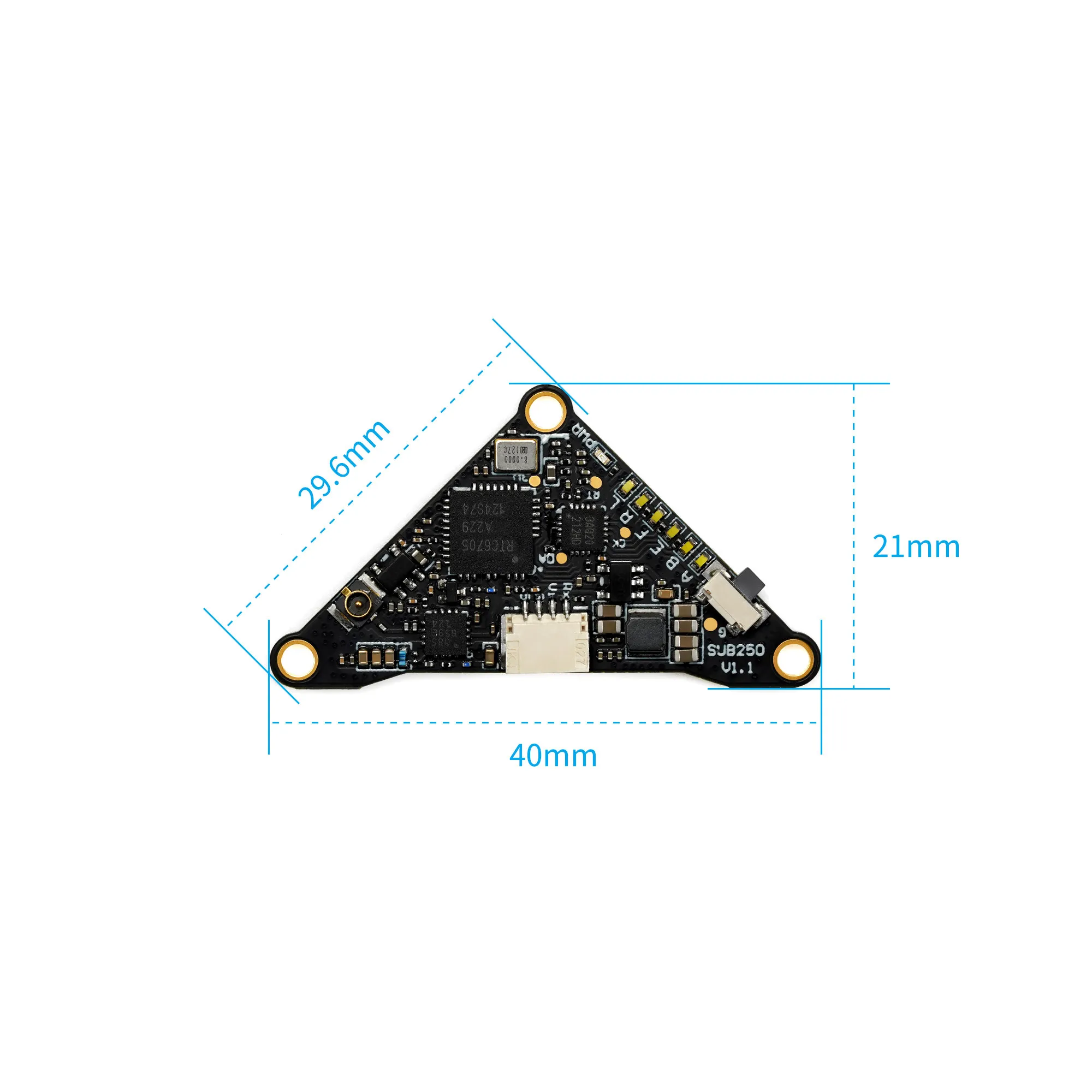New Sub250 Send T400 VTX 5.8G Triangular Video Transmitter PitMode 25mW/200mW/400mW 5V For FPV Drone